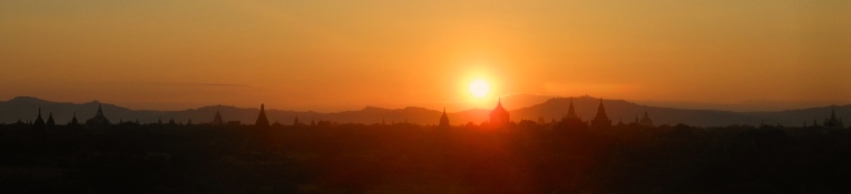 Sunset Bagan Pagan Burma Myanmar Southeast Asia Travelling South East Traveling